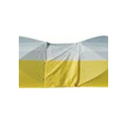 Inter-locking tent - Ground Tent, yellow and white, 6’ x 6’ x 6’ H